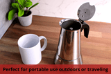 Stove-top stainless steel espresso maker