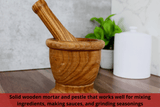Wooden Mortar & Pestle Set