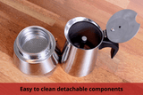 Stove-top stainless steel espresso maker